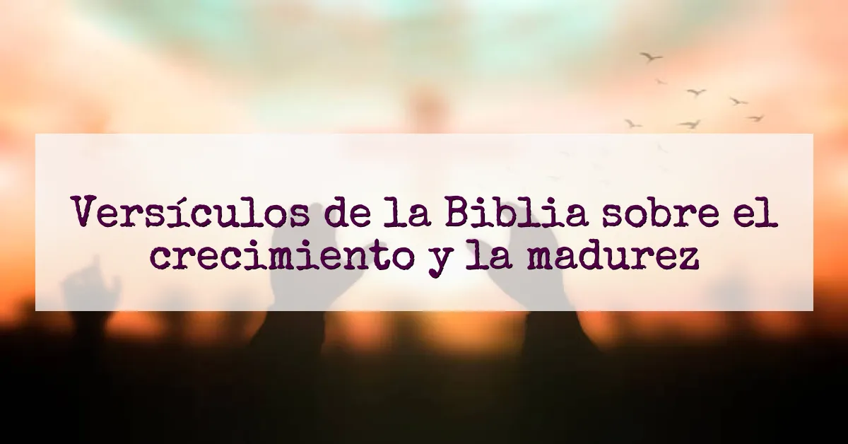 Versículos de la Biblia sobre el crecimiento y la madurez