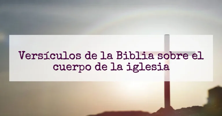 Versículos de la Biblia sobre el cuerpo de la iglesia