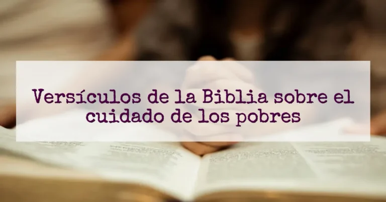 Versículos de la Biblia sobre el cuidado de los pobres