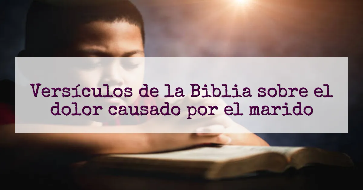Versículos de la Biblia sobre el dolor causado por el marido