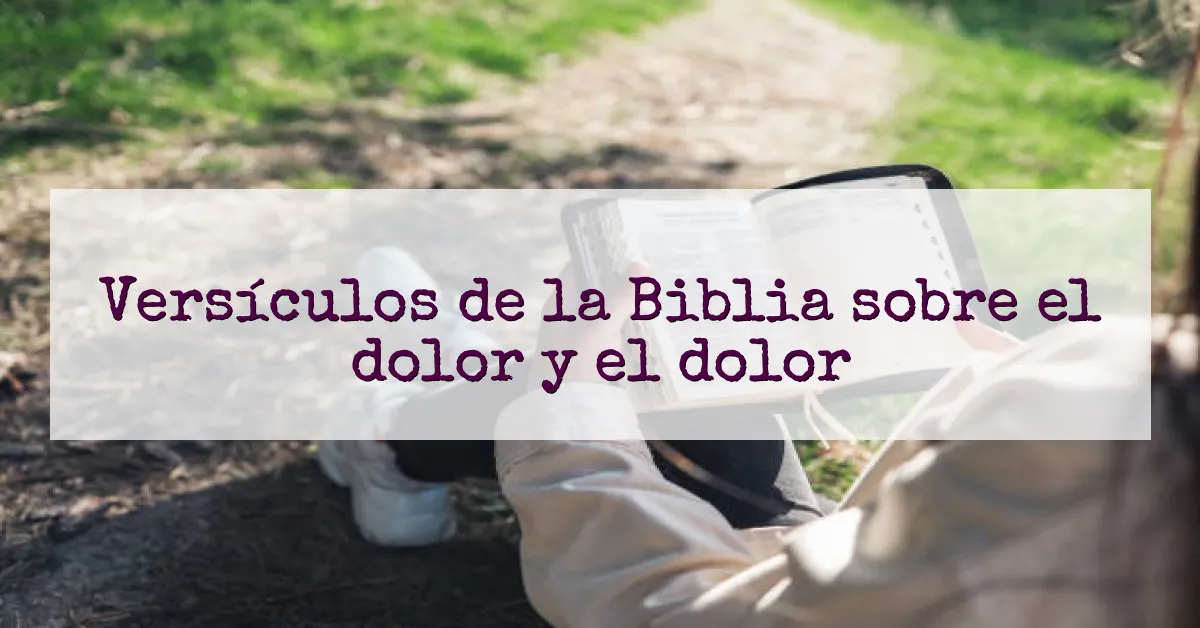 Versículos de la Biblia sobre el dolor y el dolor