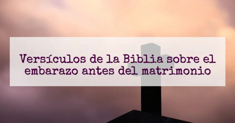 Versículos de la Biblia sobre el embarazo antes del matrimonio