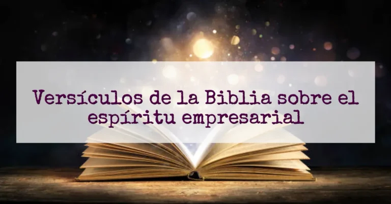 Versículos de la Biblia sobre el espíritu empresarial
