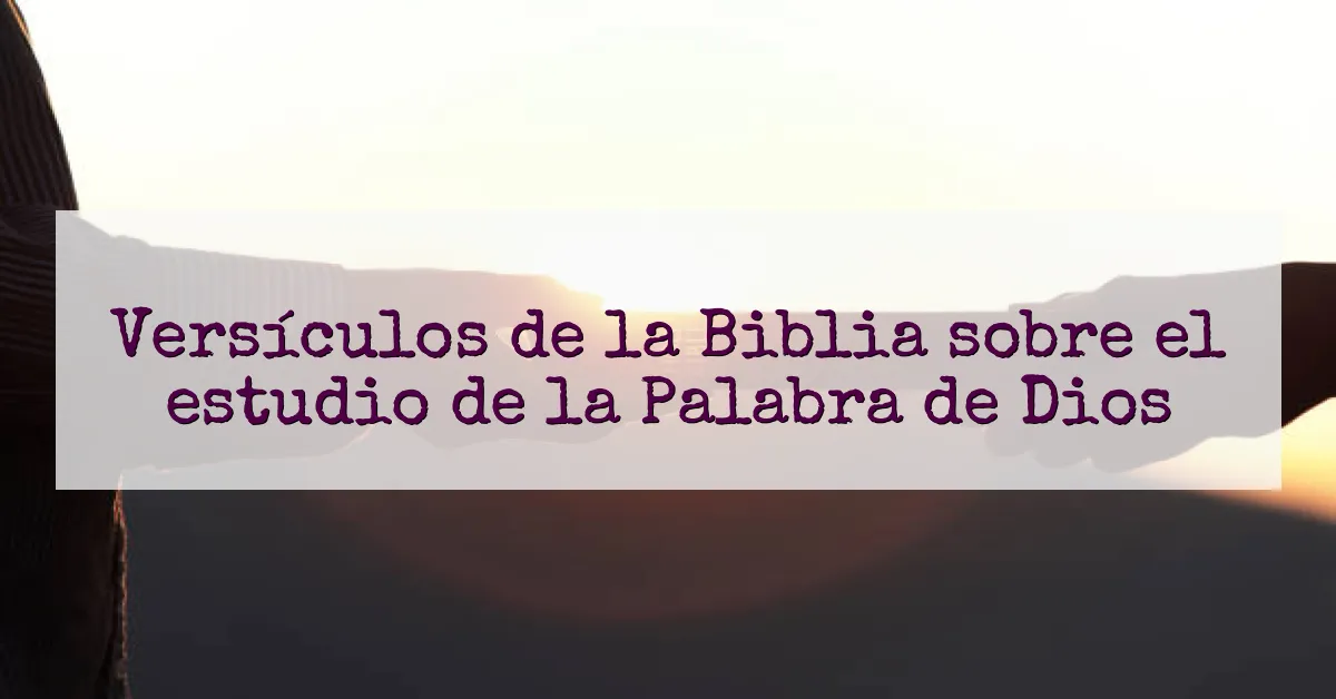 Versículos de la Biblia sobre el estudio de la Palabra de Dios