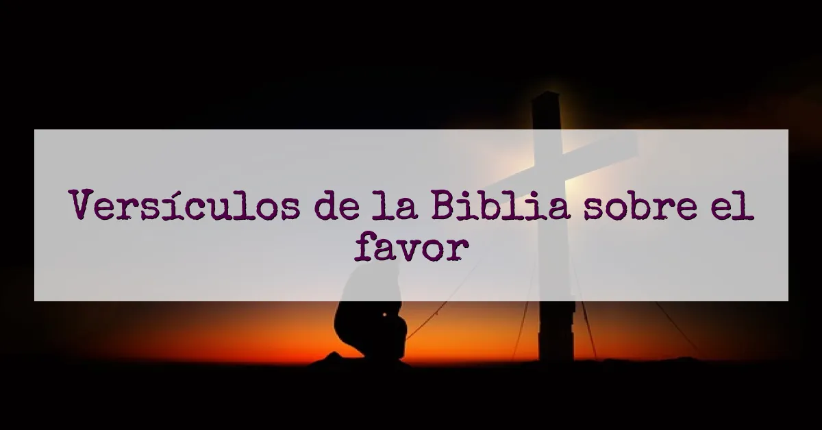 Versículos de la Biblia sobre el favor