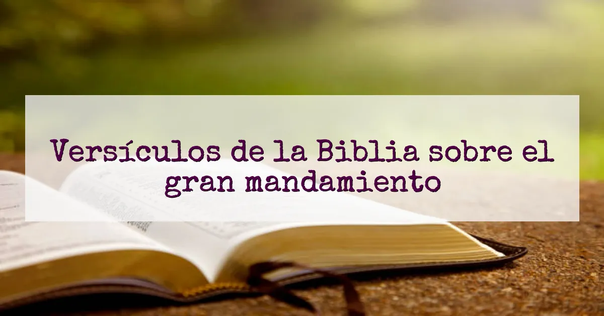 Versículos de la Biblia sobre el gran mandamiento
