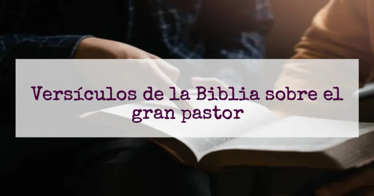Versículos de la Biblia sobre el gran pastor