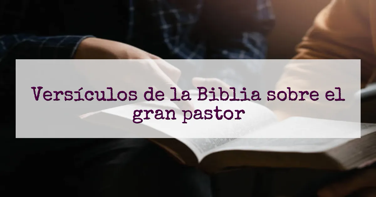 Versículos de la Biblia sobre el gran pastor