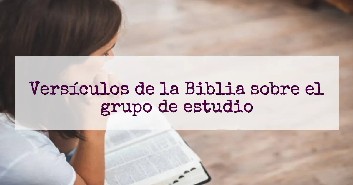 Versículos de la Biblia sobre el grupo de estudio