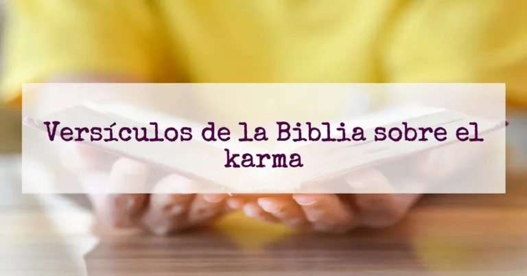 Versículos de la Biblia sobre el karma
