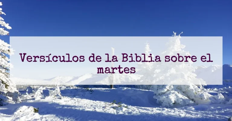 Versículos de la Biblia sobre el martes