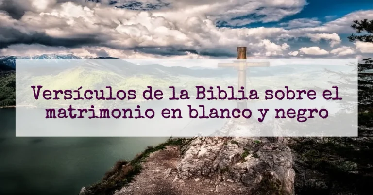 Versículos de la Biblia sobre el matrimonio en blanco y negro