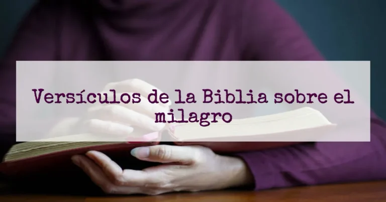 Versículos de la Biblia sobre el milagro