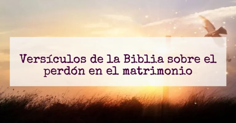 Versículos de la Biblia sobre el perdón en el matrimonio