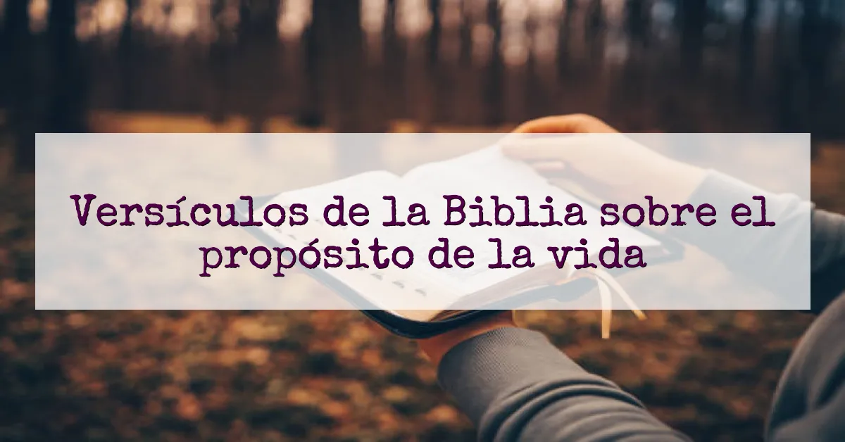 Versículos de la Biblia sobre el propósito de la vida
