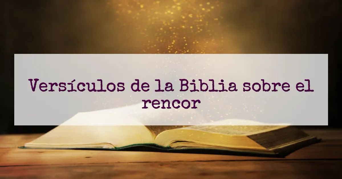 Versículos de la Biblia sobre el rencor