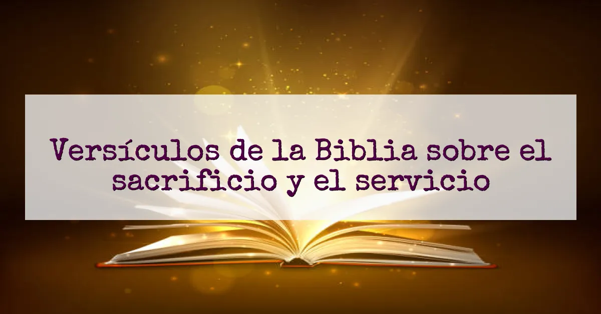 Versículos de la Biblia sobre el sacrificio y el servicio