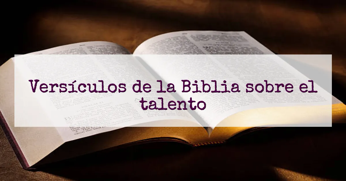 Versículos de la Biblia sobre el talento