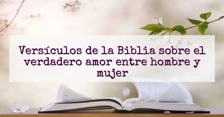 Versículos de la Biblia sobre el verdadero amor entre hombre y mujer