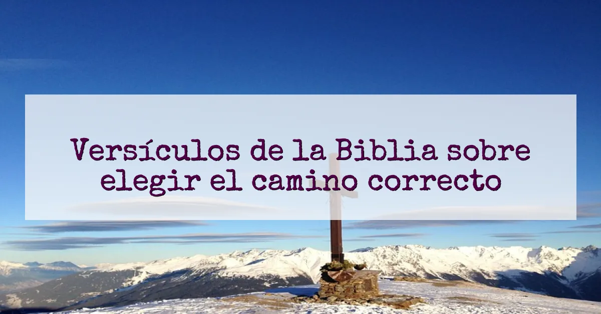 Versículos de la Biblia sobre elegir el camino correcto