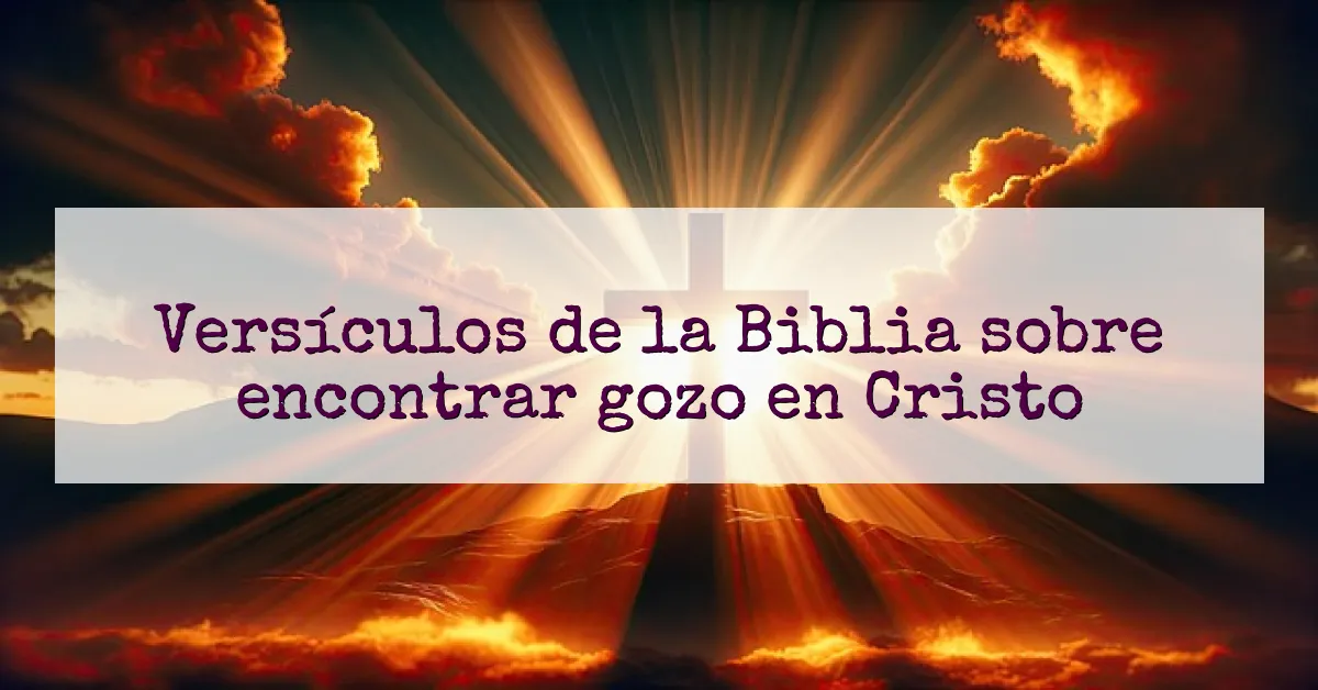 Versículos de la Biblia sobre encontrar gozo en Cristo