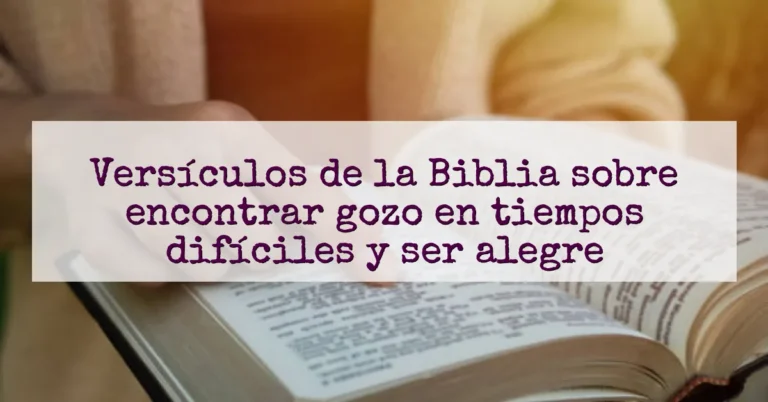 Versículos de la Biblia sobre encontrar gozo en tiempos difíciles y ser alegre