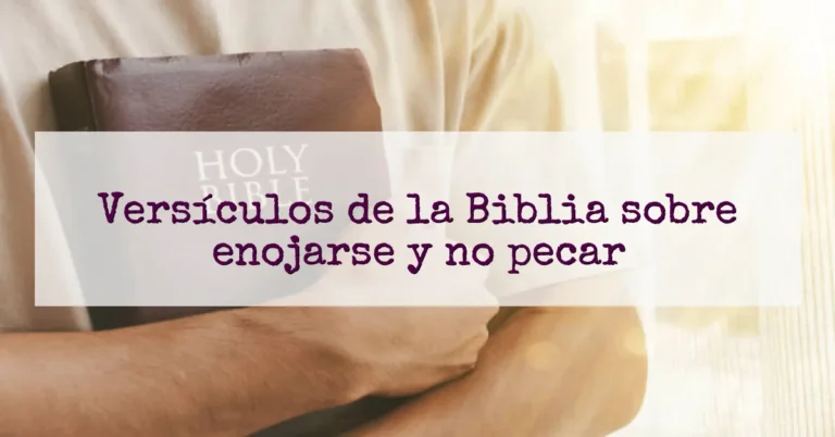 Versículos de la Biblia sobre enojarse y no pecar