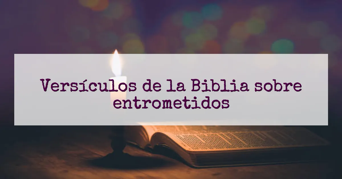 Versículos de la Biblia sobre entrometidos