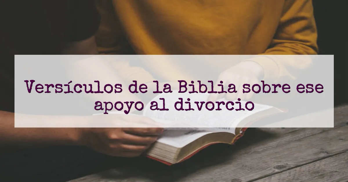 Versículos de la Biblia sobre ese apoyo al divorcio