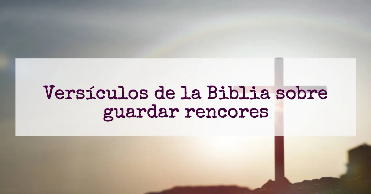 Versículos de la Biblia sobre guardar rencores