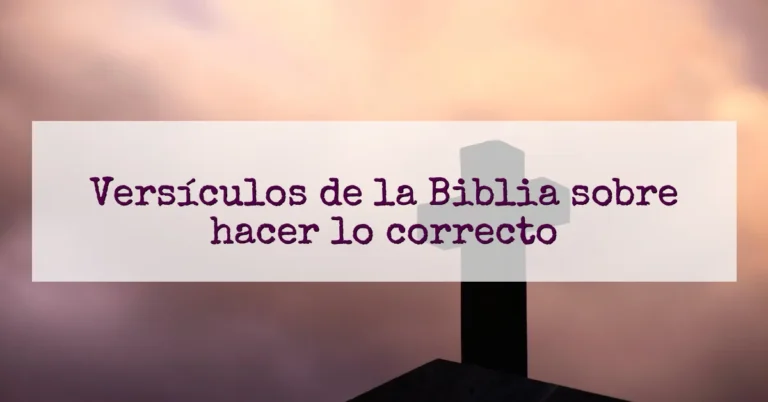 Versículos de la Biblia sobre hacer lo correcto