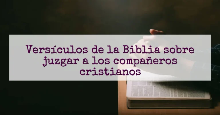 Versículos de la Biblia sobre juzgar a los compañeros cristianos