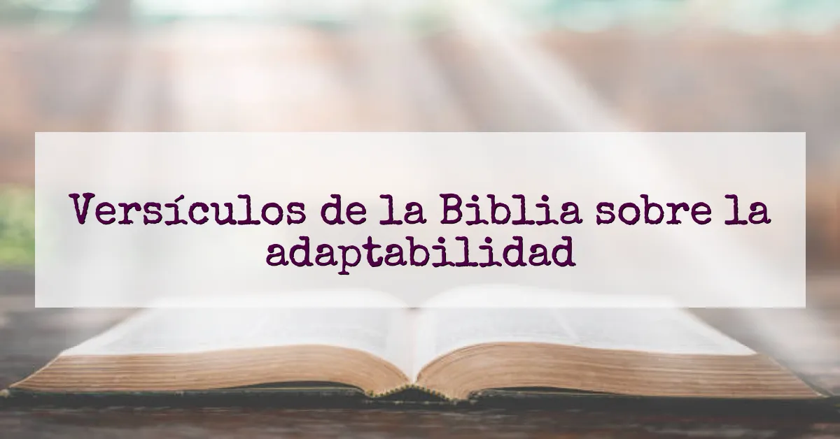 Versículos de la Biblia sobre la adaptabilidad