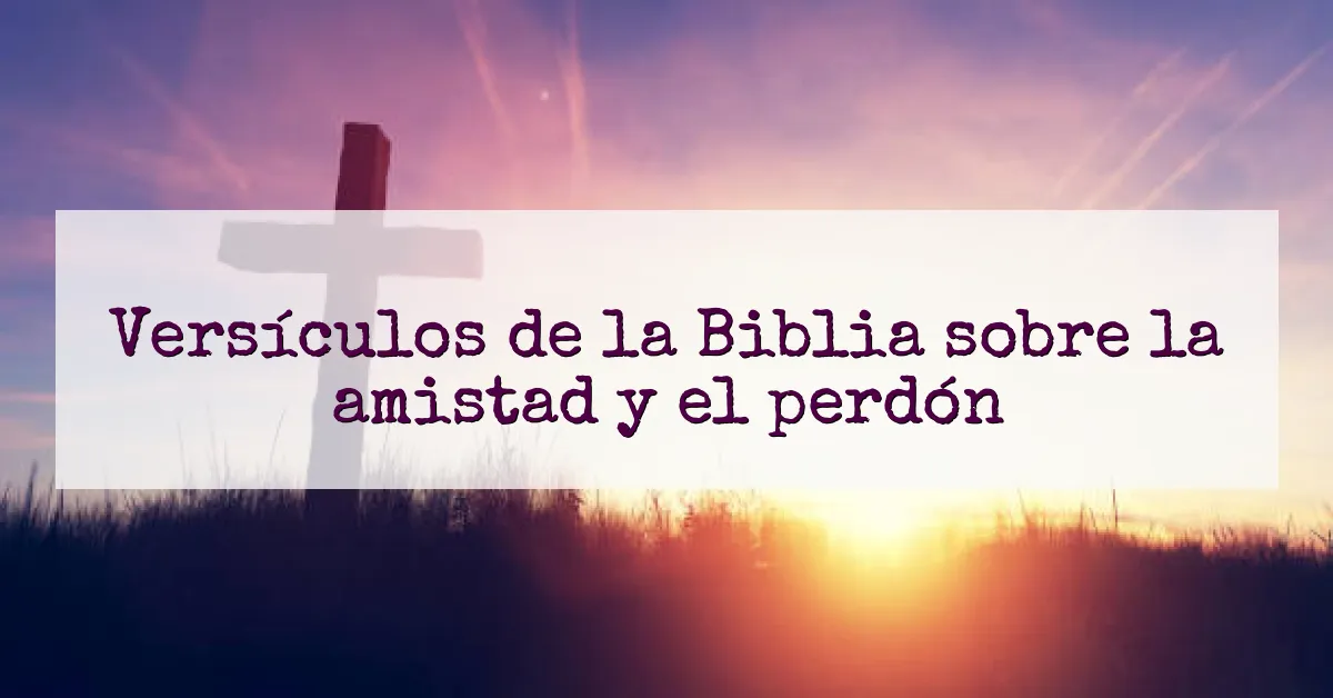 Versículos de la Biblia sobre la amistad y el perdón
