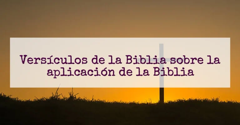Versículos de la Biblia sobre la aplicación de la Biblia