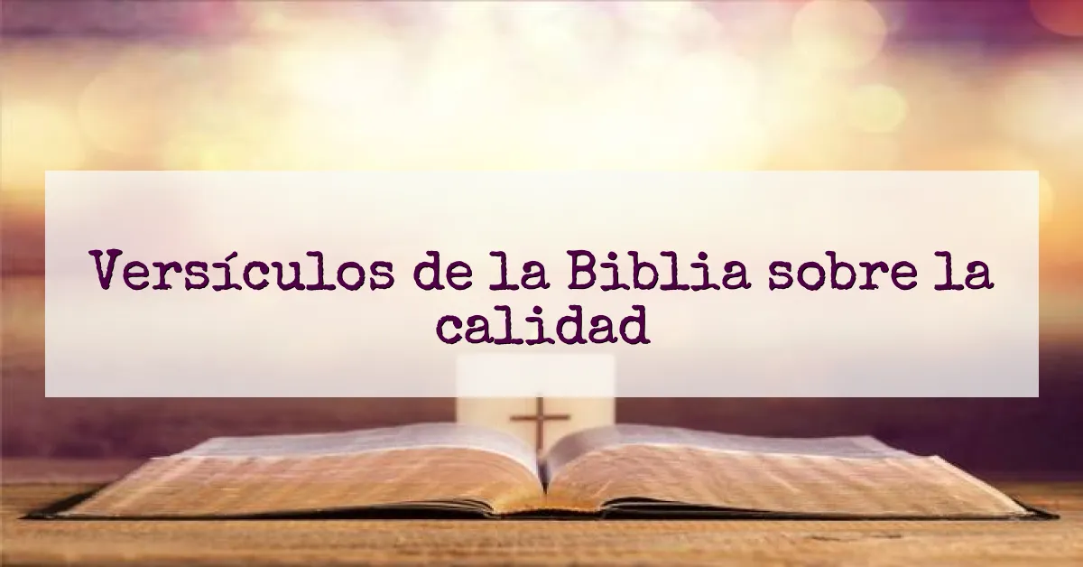 Versículos de la Biblia sobre la calidad