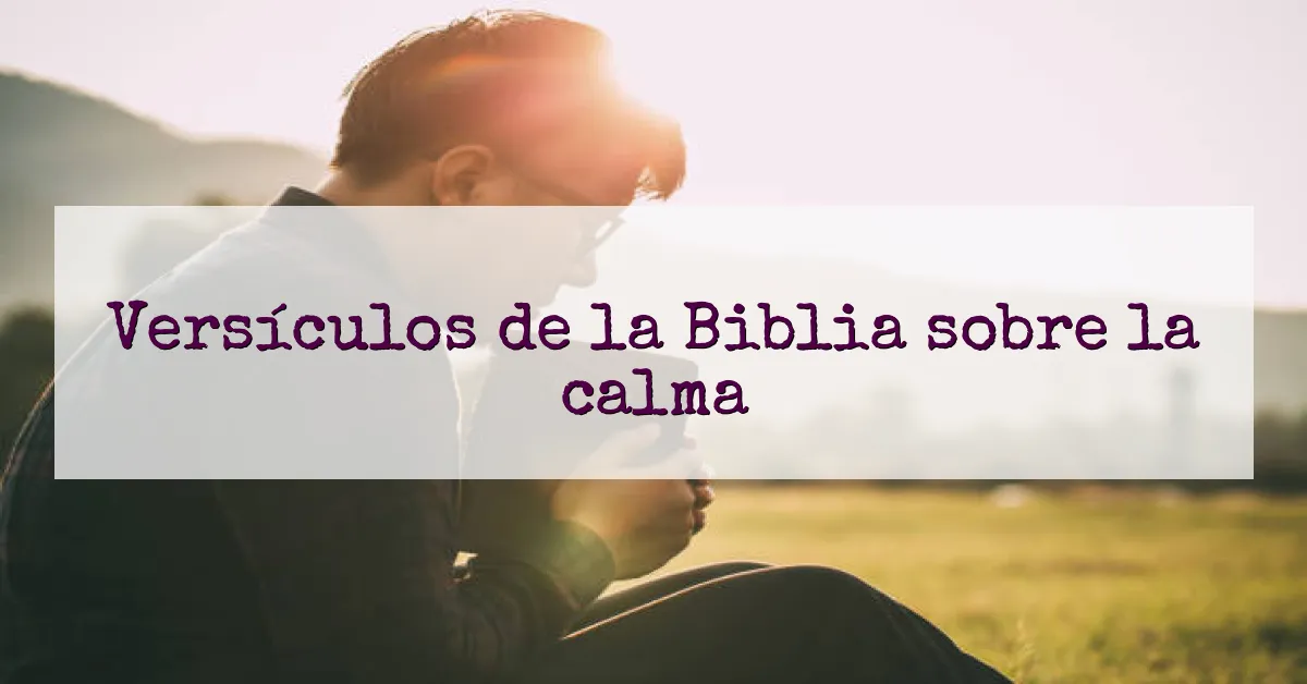Versículos de la Biblia sobre la calma
