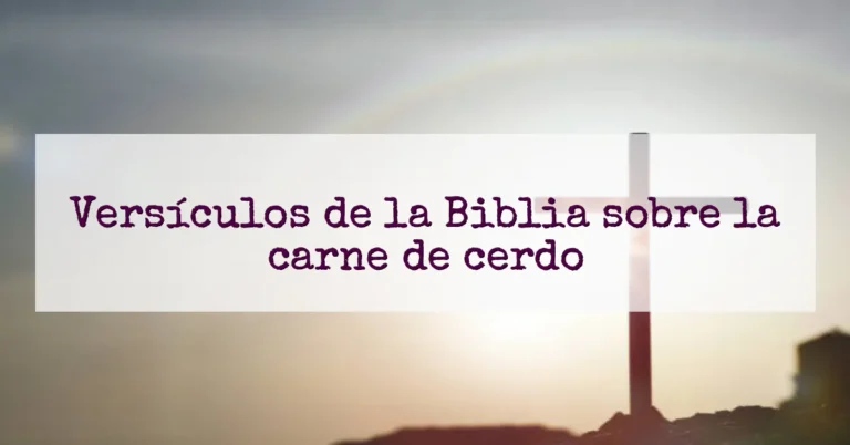 Versículos de la Biblia sobre la carne de cerdo
