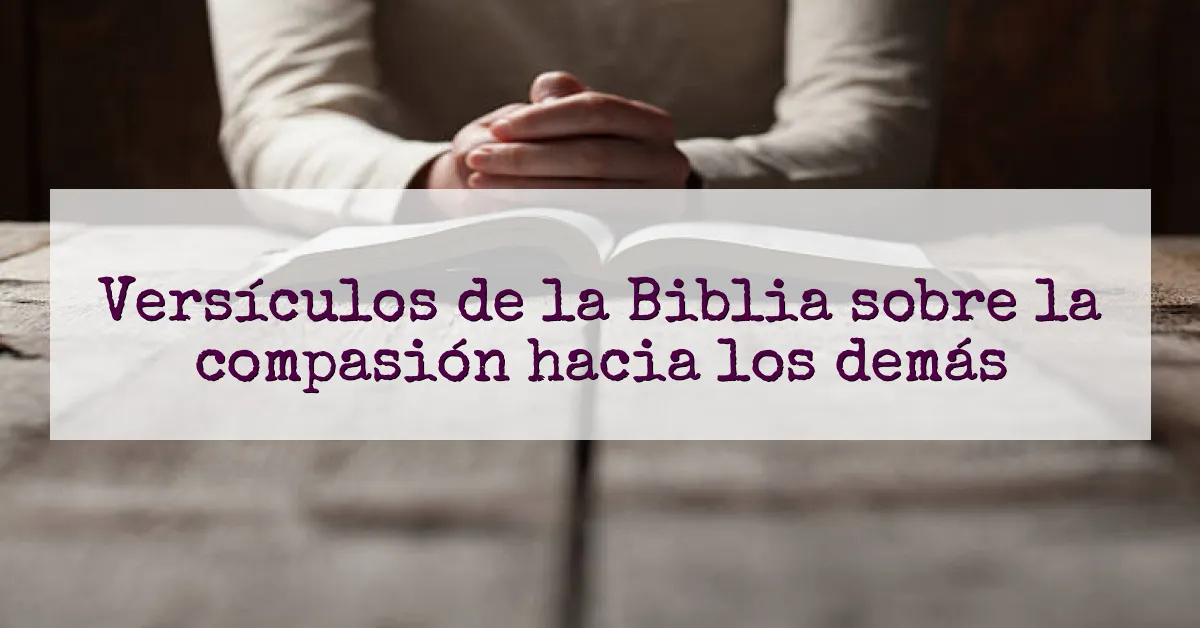 Versículos de la Biblia sobre la compasión hacia los demás