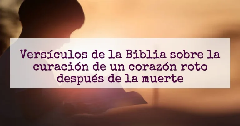 Versículos de la Biblia sobre la curación de un corazón roto después de la muerte