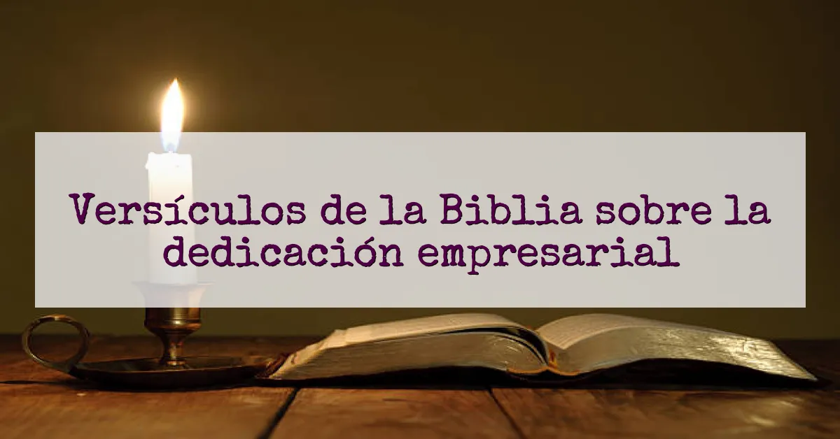 Versículos de la Biblia sobre la dedicación empresarial