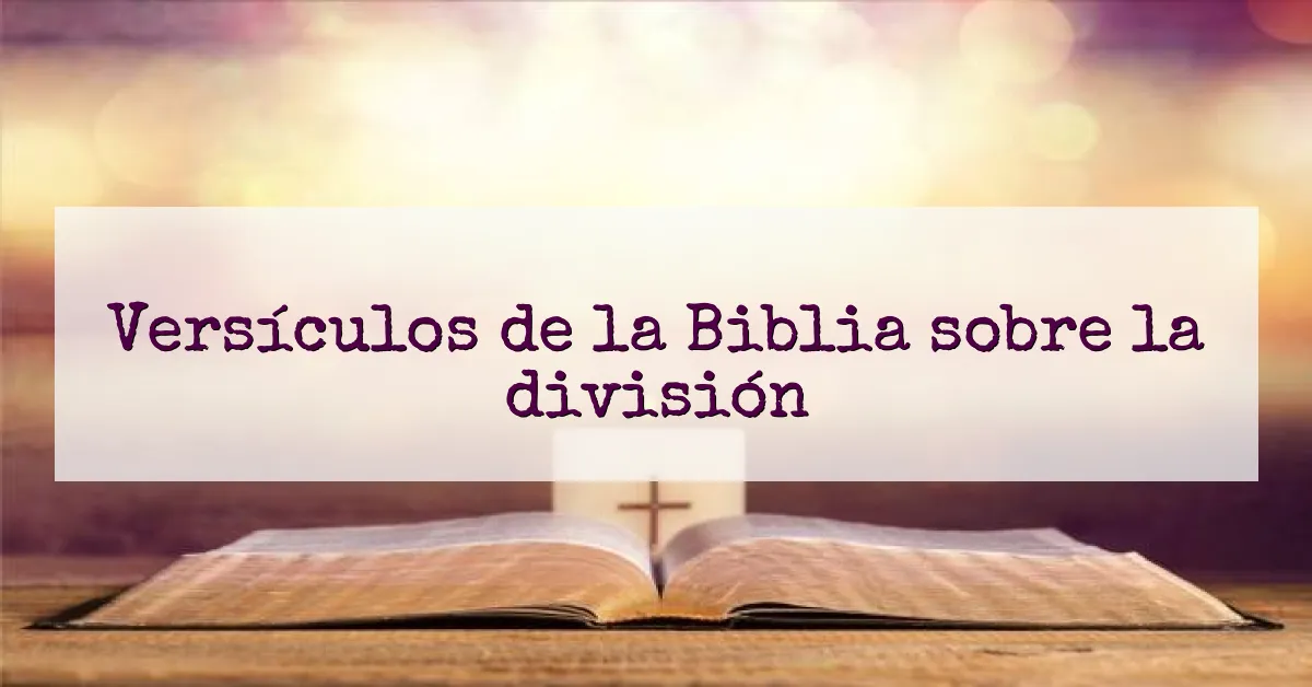 Versículos de la Biblia sobre la división