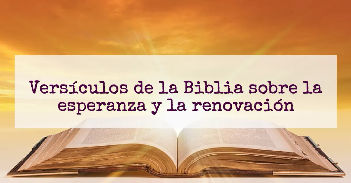 Versículos de la Biblia sobre la esperanza y la renovación