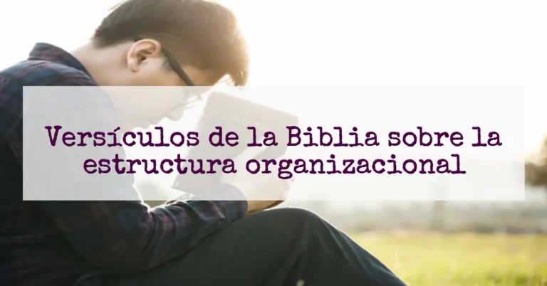 Versículos de la Biblia sobre la estructura organizacional