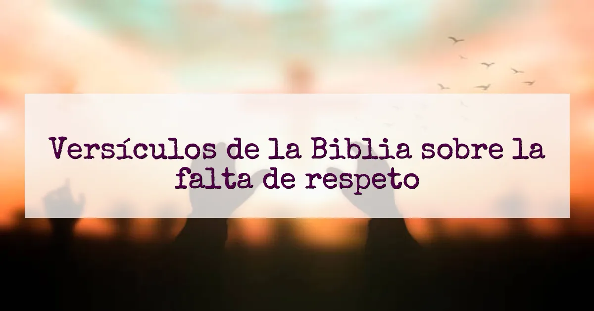Versículos de la Biblia sobre la falta de respeto