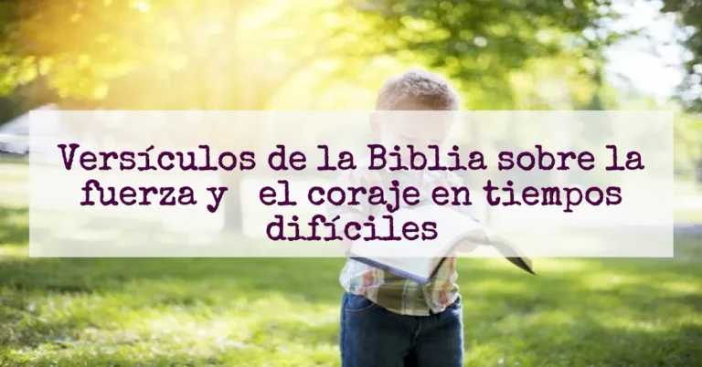 Versículos de la Biblia sobre la fuerza y ​​el coraje en tiempos difíciles