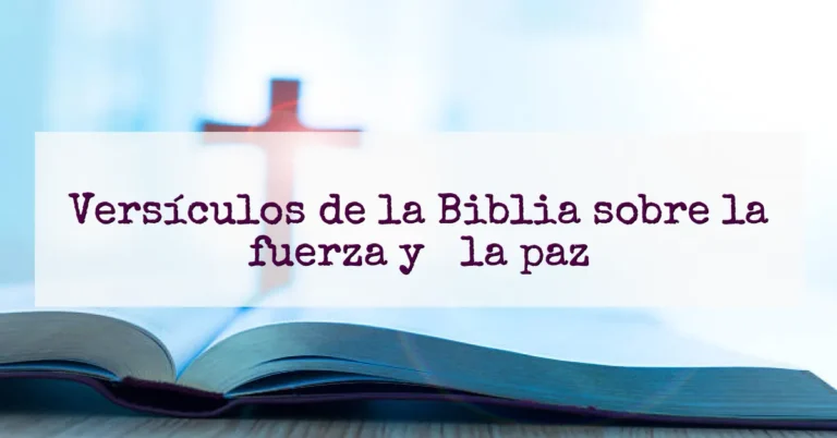Versículos de la Biblia sobre la fuerza y ​​la paz