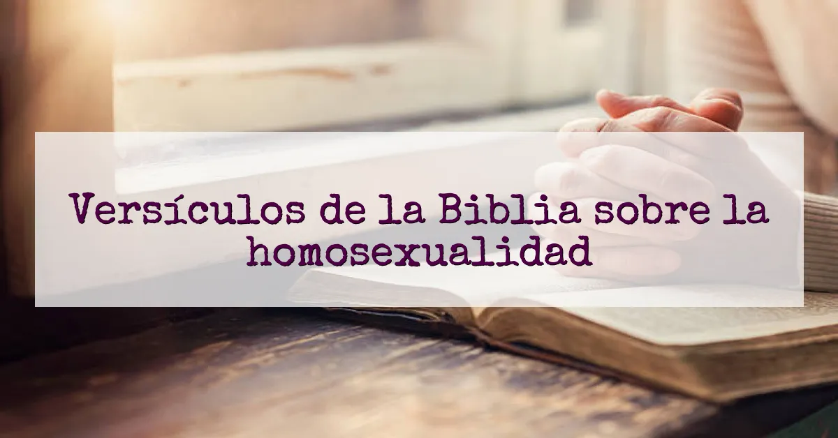 Versículos de la Biblia sobre la homosexualidad