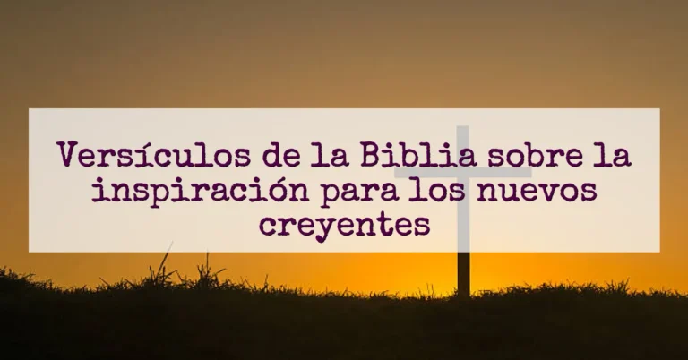 Versículos de la Biblia sobre la inspiración para los nuevos creyentes