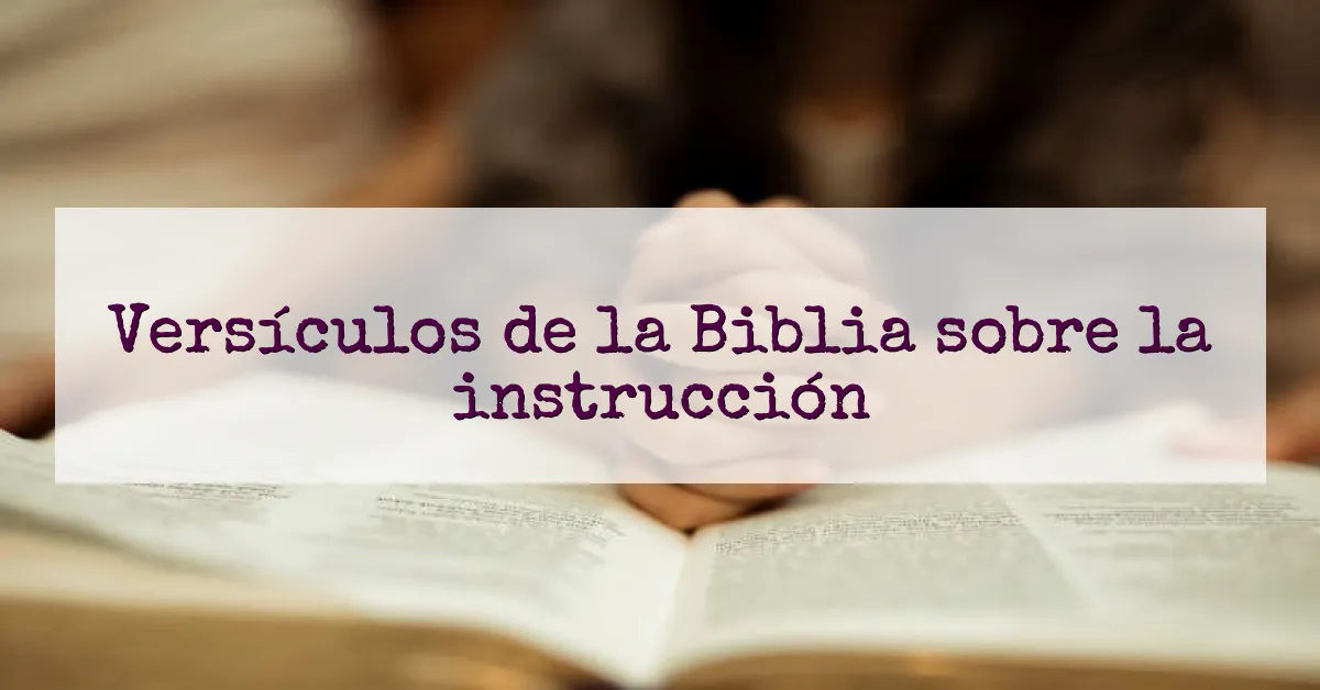 Versículos de la Biblia sobre la instrucción